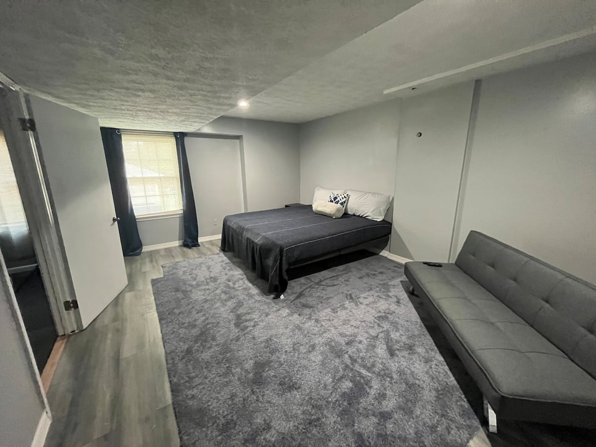 Lower-level bedroom at The Garden of Eden at The W